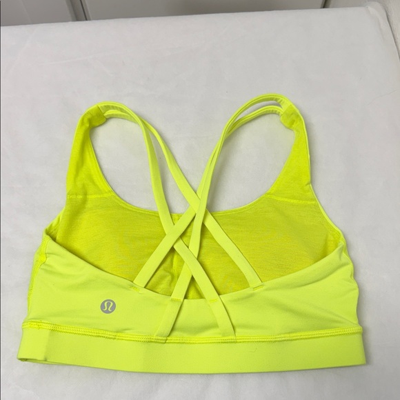 lululemon athletica Other - lululemon athletica Neon Yellow Crisscross Back Sports Bra